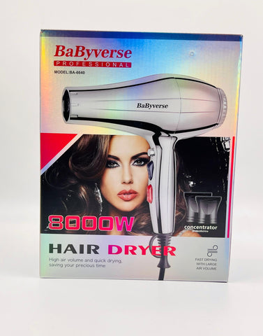 سشوار BABYVERSE BA-6640 با قدرت 8000 وات مدل