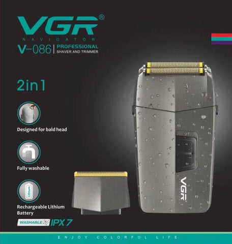 ریش‌تراش حرفه‌ای مردانه VGR V-086 2 در 1