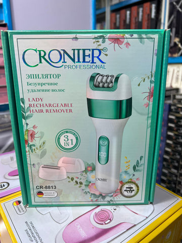 دستگاه حذف موی شارژی بانوان3 در 1  CRONIER مدل CR-8813